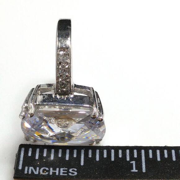 Vintage Gemstone Clear Rhinestone Ring, Emerald Cut, US 8 1/4 - Picture 3 of 10